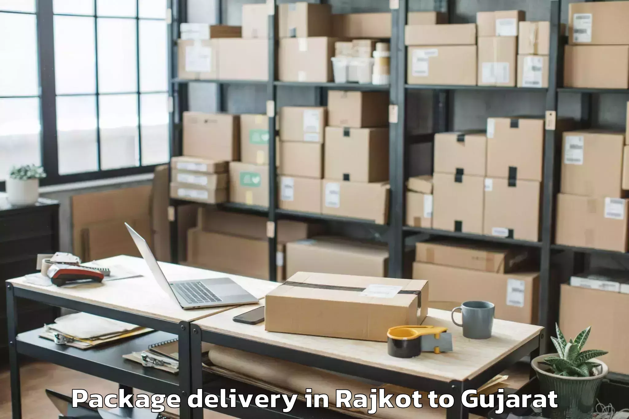 Trusted Rajkot to Rashtriya Raksha University Ga Package Delivery